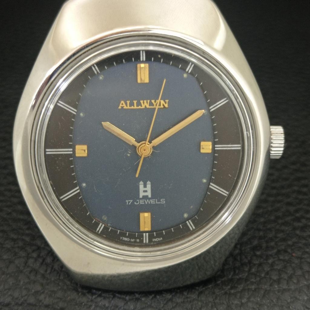 VINTAGE ALLWYN HAND-WINDING 6300A JAPAN MENS ORIGINAL DIAL WATCH a703503-1