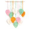 Hand Woven Leaf Macrame Tapestry Boho Decor Hanging Pendant Crafts Wall Hanging Home Decoration For Bedroom Living Room