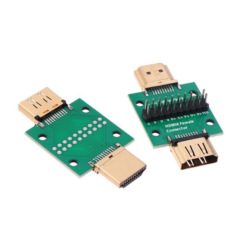 Hdmi A Type Male To Female Test Board Mini Connector With Board Pcb 2.54Mm Pitch Dp Hd A Female To Male Adapter Board