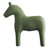 Wooden Horse Figurine Sturdy Pinewood Hand Painted Simple Pure Color Horse Statue for Family Office Tabletop