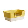 Extra-Large Splash-Proof Semi-Enclosed Cat Litter Box with High Walls