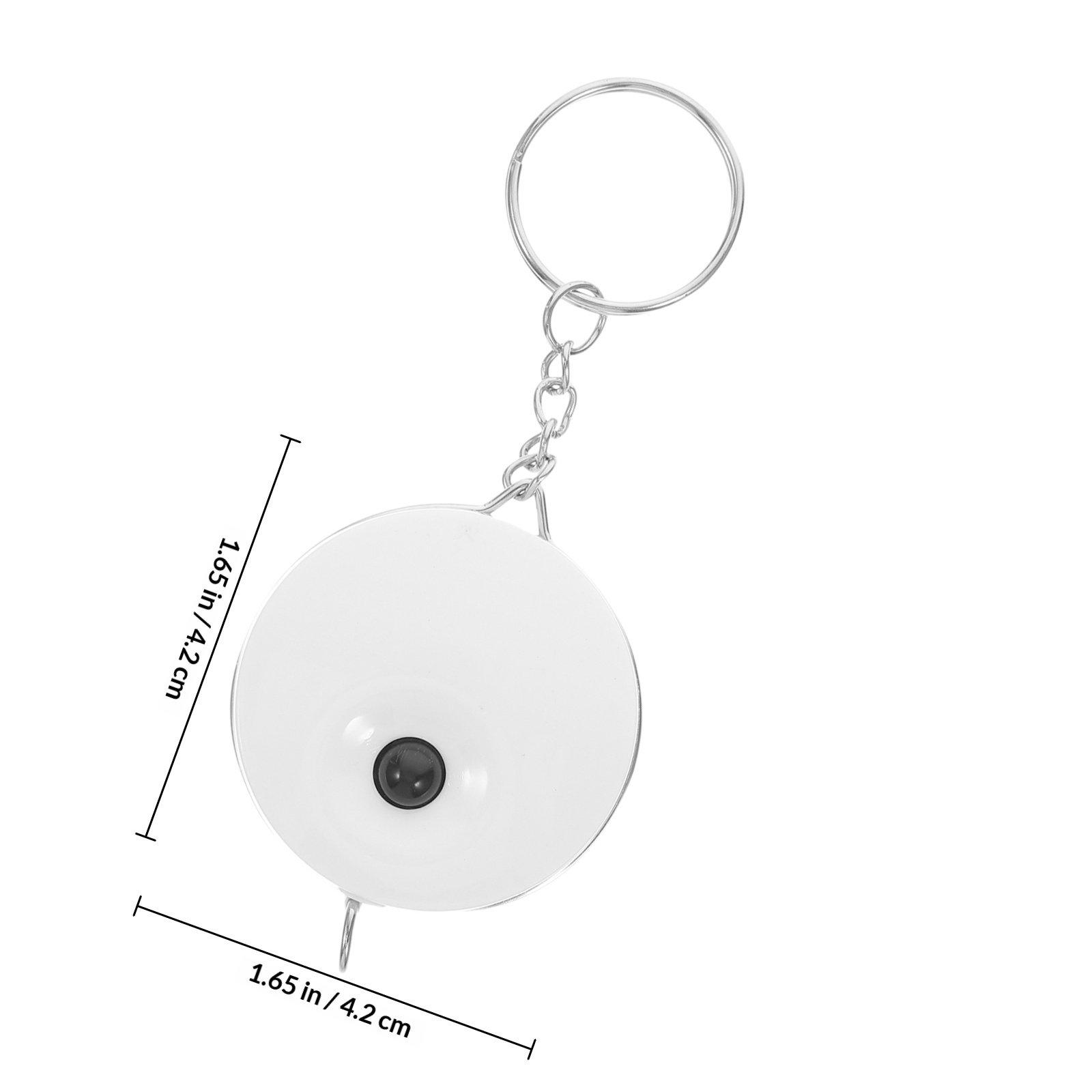

Key Chain Measuring Tape Candy Color Mini Soft Retractable Tape Measure Body Waist Sewing Fabric Crochet Knit Portable Cute белый