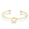 Minimalist 2mm Thin Titanium Steel Love Heart Knot Bangle Chic Knot Cuff Bracelet