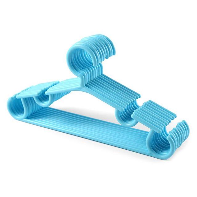 2021 neue 10 Teile/satz Tragbare Kinder Kleiderbügel Kleinkind Baby Mantel Kunststoff Kleiderbügel Haken