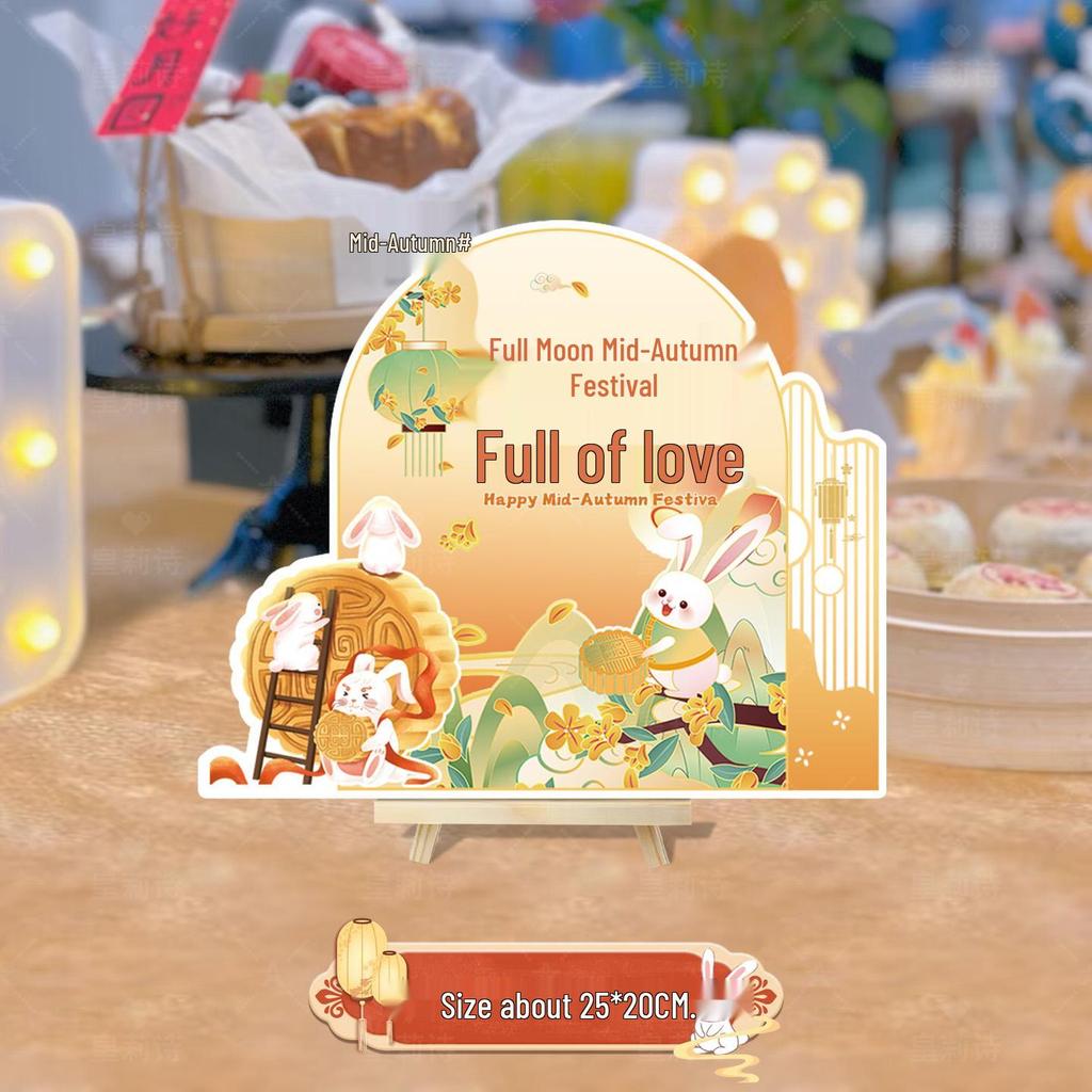 Mid-Autumn Festive Tabletop Decor for National Day Events and Shop Displays