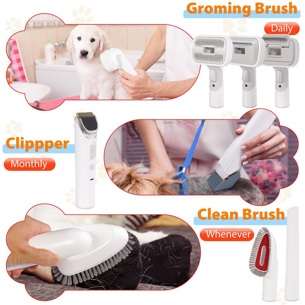 Multifunctional Pet Hair Trimmer Dog Vacuum Cleaner Set All-in-one Pet Beauty Device Vacuum Cleaner Hair Clipper