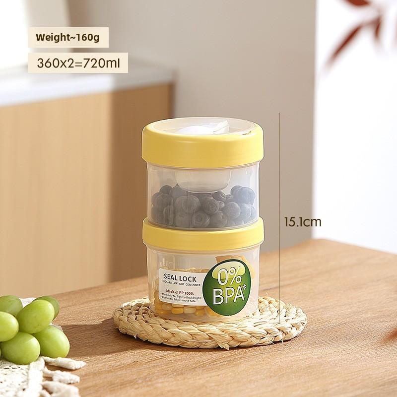 Portable Salad Bowl With Sealed Lid For Light Meals And Snacks