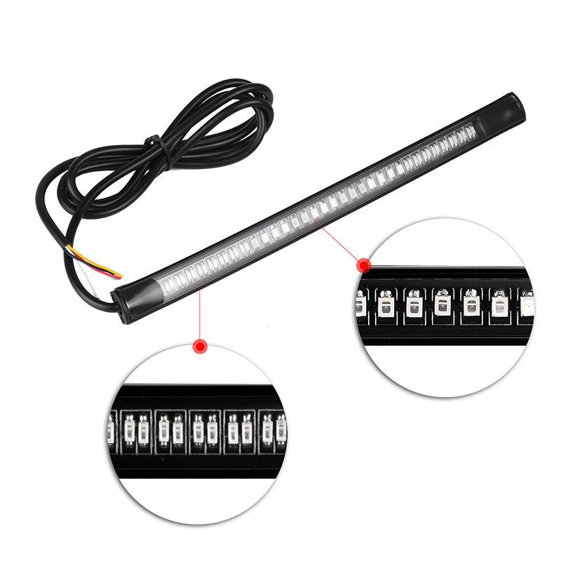 1Pc Motorcycle General Light Strip, Turn Signal Waterproof Motorcycle License Plate Cooking Tube Tail Light