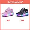Scarpe Led Versatili Con Ruote Pattini A Rotelle In Rete Bambino Luminose Sneakers Unisex