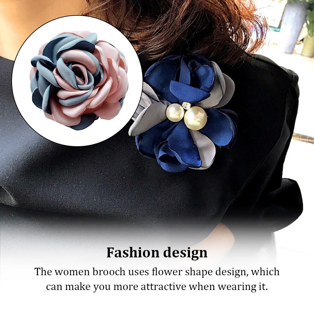 Flower Brooch Wedding Bride Dress Birthday Graduation Festival Clothes Tie Decoration Jewelry Large Pin for Women Girls