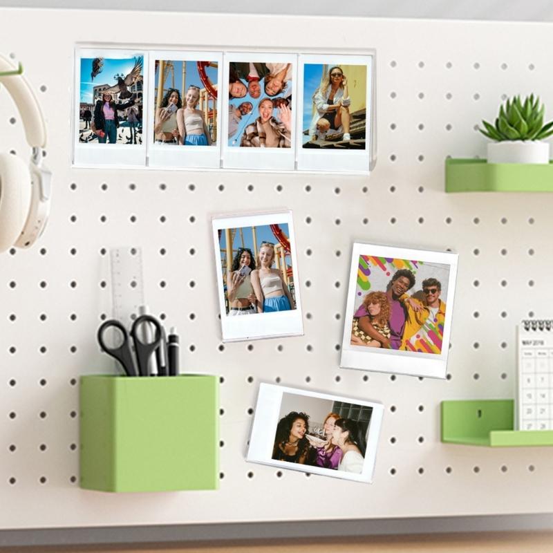 Clear Acrylic Picture Frame Magnetic Designs Fridge Douoble Sided Memos Photo Holder Frame for Home Office Decoration