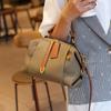 Bag women's new trendy fashion leather Boston pillow bag women's crossbody first layer cowhide niche handbag