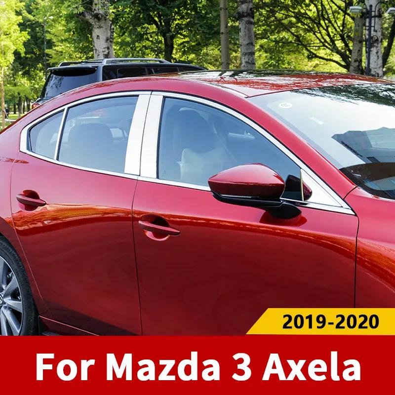 For Mazda 3 Axela 2024 2025 Stainless Steel Car Window Pillar Post Covers Trim Sticker External Accessories