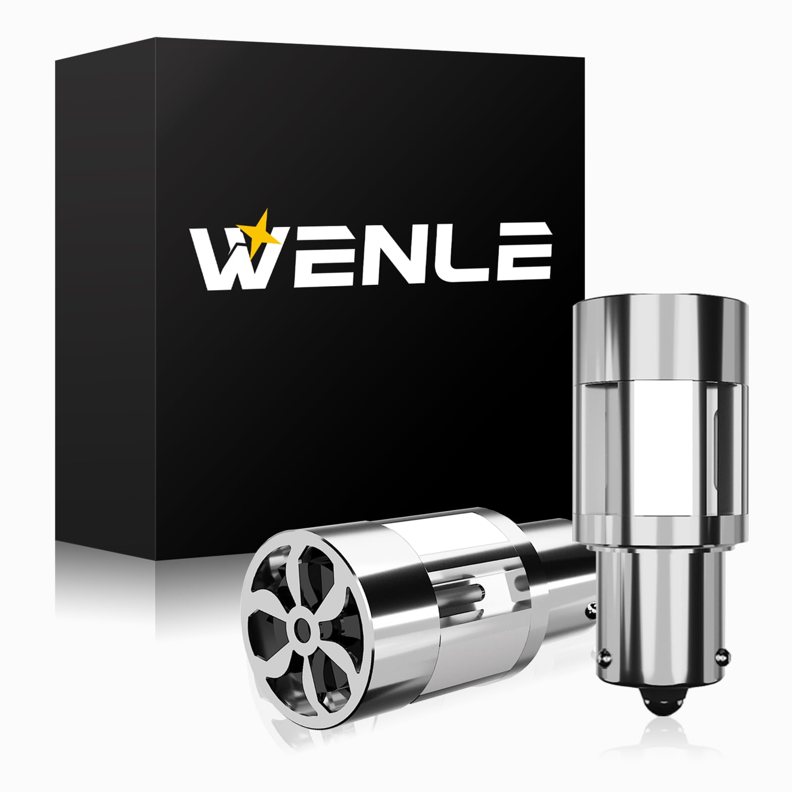WENLE S25 LED Turn with Canceller and Cooling 1860CSP High Resistor Indicator Malfunctions and Luxurious Plated for DC12V Set of 2 and Ultra-stealth янтарь