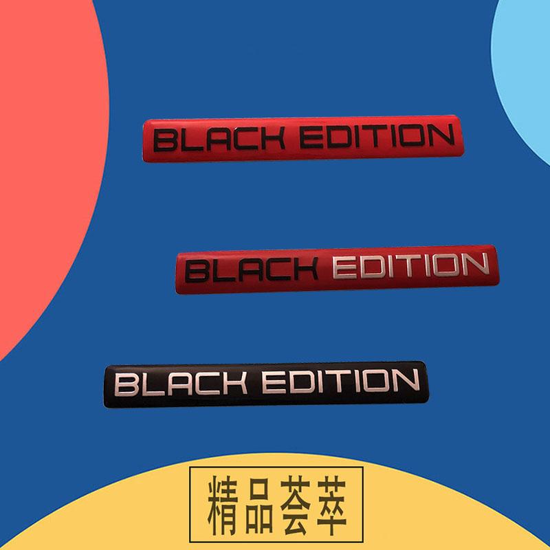 Aluminum Black Edition Car Trunk Decal Sticker Badge Emblem For Laptop Wall Dashboard Motorcycle Decals Car Tuning Decoration