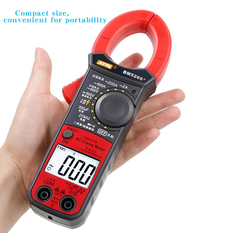 SZBJ BM5266+ Digitales Zangenmultimeter Wechselstrommesser Universelles Zangenmessgerät Kapazitätsmesser