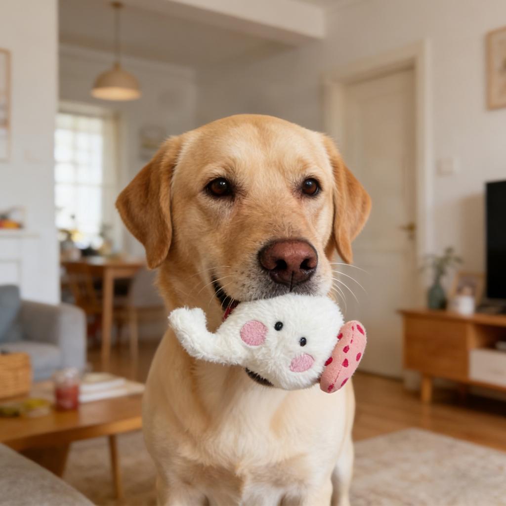 Plush Pet Toy , Built-In Tpr Spikes, Squeaky Dog Toys For Chewing And Self-Entertainment, Suitable For Small To Medium-Sized Pet.