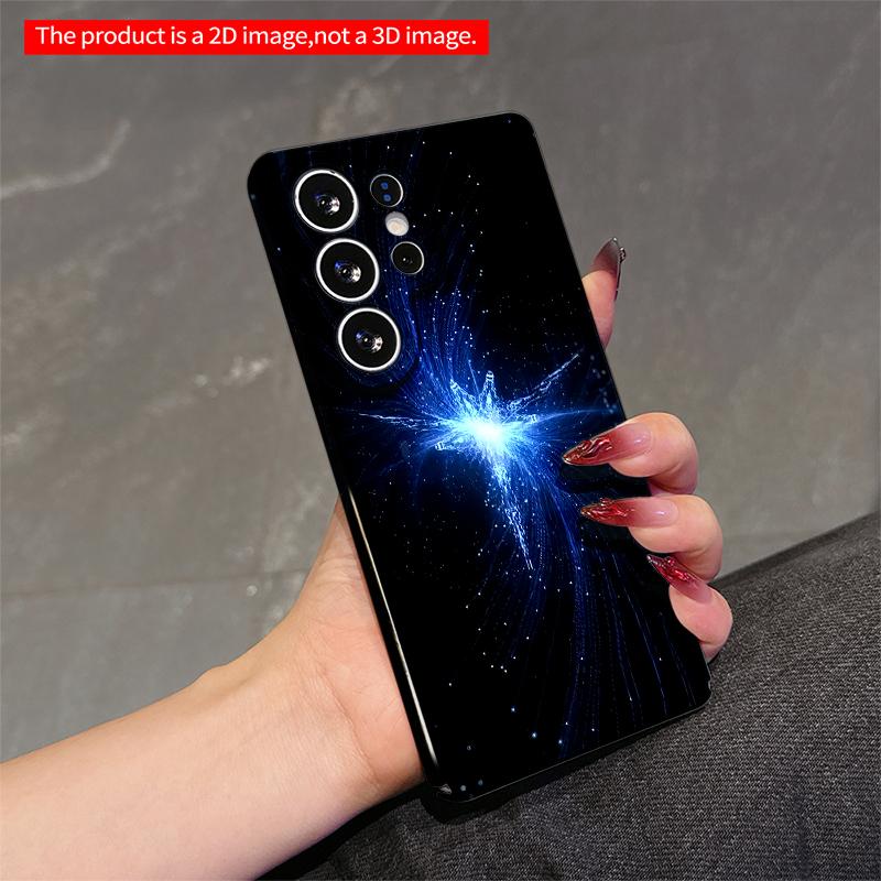 2DFlat Samsung Phone Case Cosmic Blue Starburst Explosion Applicable To Galaxy S22 S23 S24 S25ULTRA S26 A12 A13 A14 A15 A16