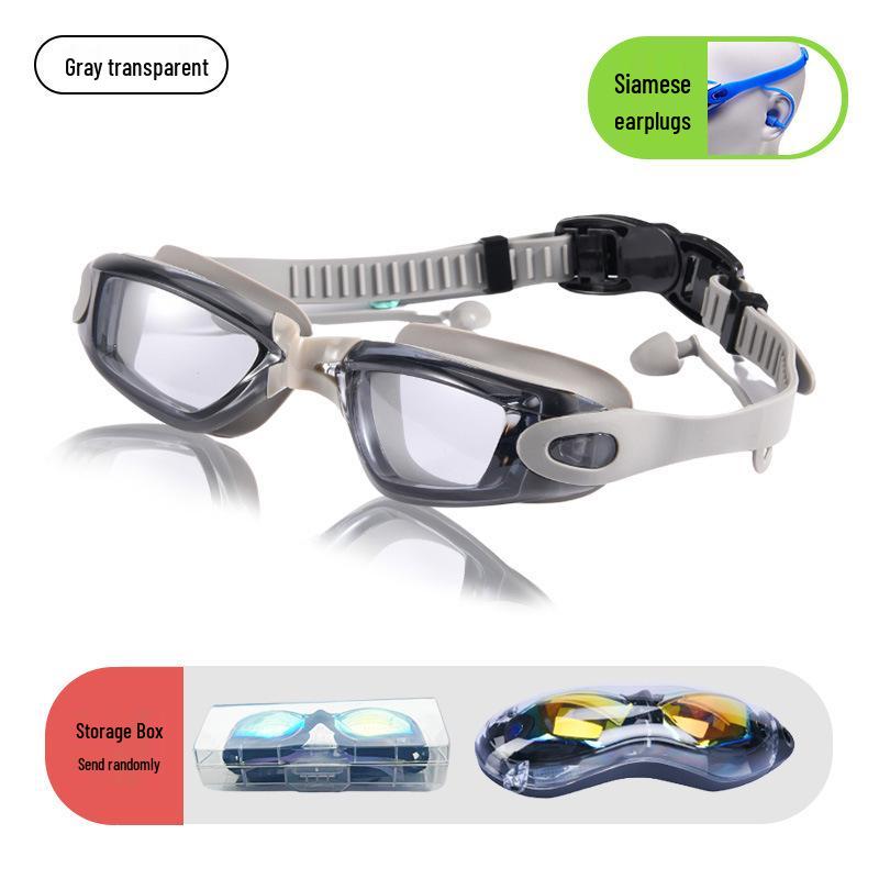 Anti-Beschlag-Schwimmbrille für Myopie – HD, wasserdicht, Silikon, galvanisiertes Finish