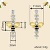New bee earrings for women, cute and delicate zircon jewelry, small and fresh pastoral style