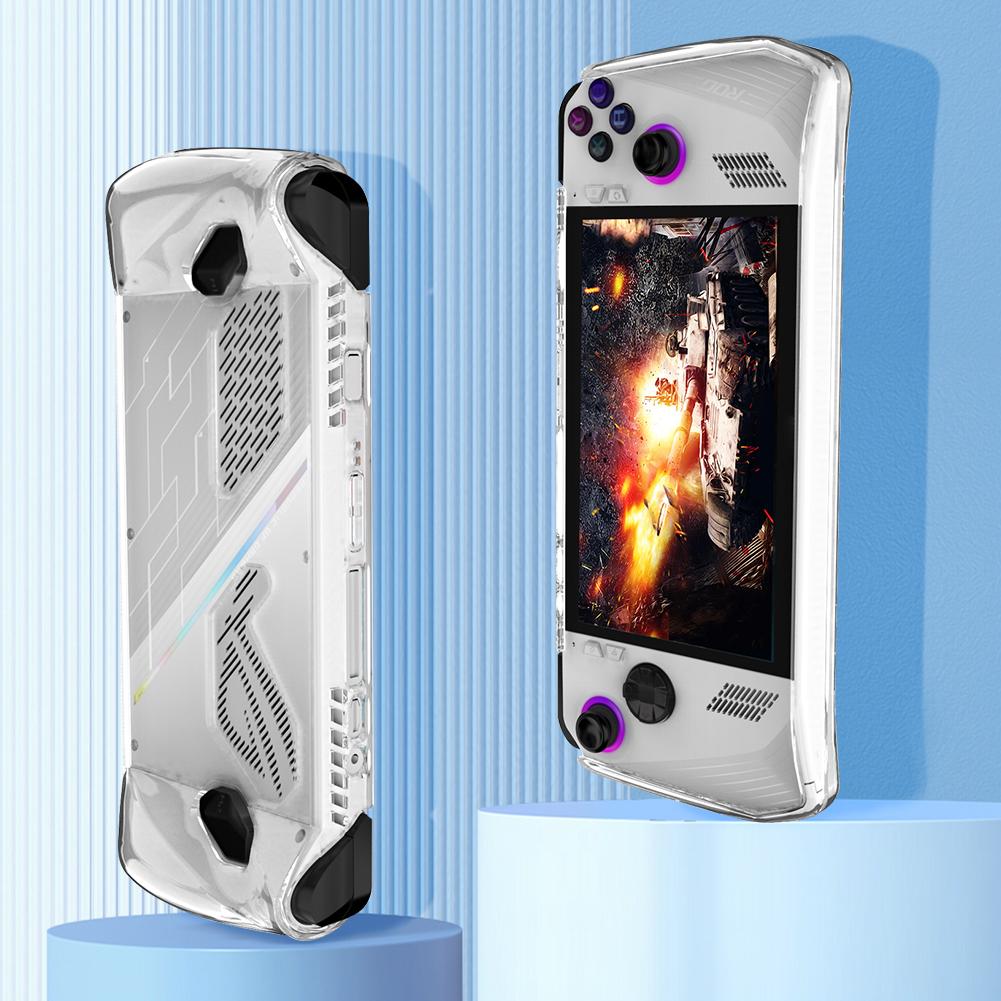 Silicone/TPU Game Console Frame with Bracket Game Console Cover Shockproof Replacement Accessories for Asus Rog Ally