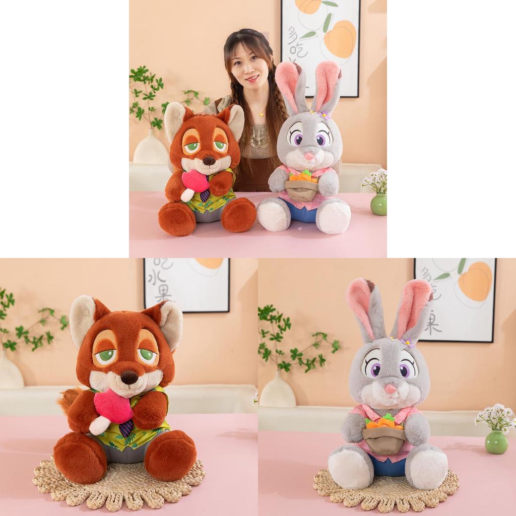 Zootopia Nick And Judy Plush Toys With Pp Cotton Filling For Kids And Teens