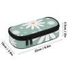School Pencil Case 300D Polyester Large Capacity Smooth Zipper with Mesh Pocket Removable Divider and Pen Slots for Students