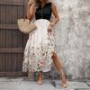 Women Summer Dresses Bohemian Women's Casual And Fashionable V-neck Sleeveless Printing Mid Length Dress