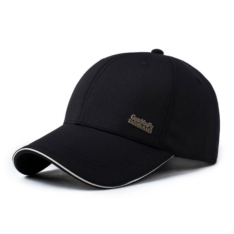 

New Arrival K-style Men Baseball Cap Cotton Peaked Cap Autumn Hat Outdoor Sports Sunhat Fashion Black