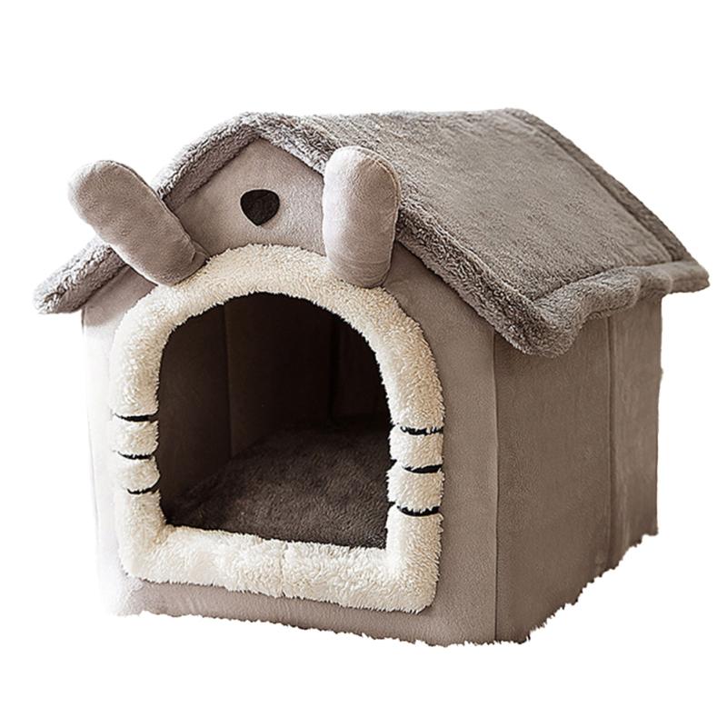 Cat Bed Sleep House Warm Cave Dog Kennel Indoor Enclosed Tent Huts Sofa For Pet Cats Kittens Puppy