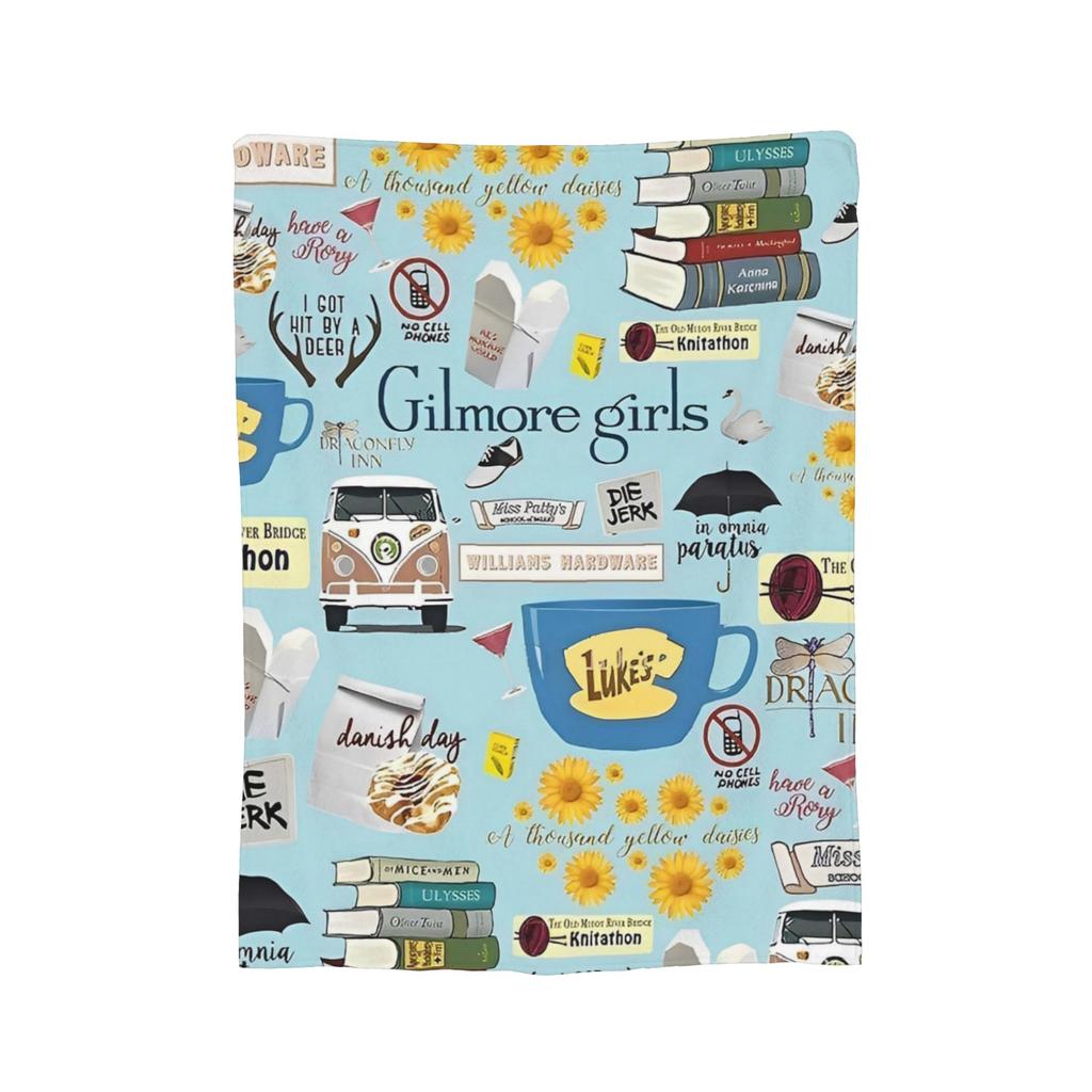 Coperte Plaid in Flanella con Motivo del Film Gilmore Girls Coperte per Casa Auto Tappeto da Letto Super Morbido,