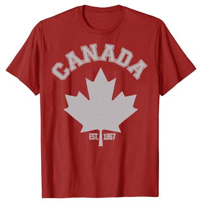 Funny Canada EST 1867 Maple Leaf Flag Love Graphic Tshirt Men Women Hip Hop Oversized T Shirt 100 Cotton Comfort Tshirts