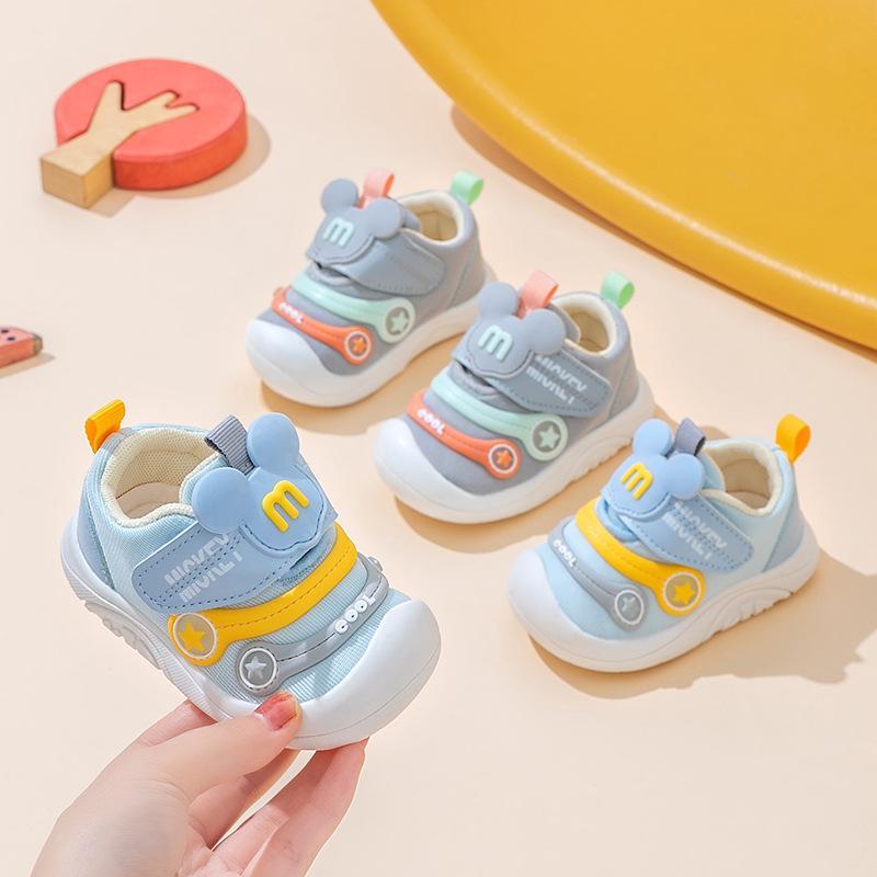 New Spring Autumn Lightweight Toddler Walking Shoes Cartoon Anti-Slip Stay-On Sports Sneakers for Baby Boys Girls
