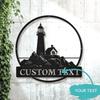 Tin Sign Beach Theme Coastal Decor Personalized Wall Art Indoor Outdoor Hanging Sculpture