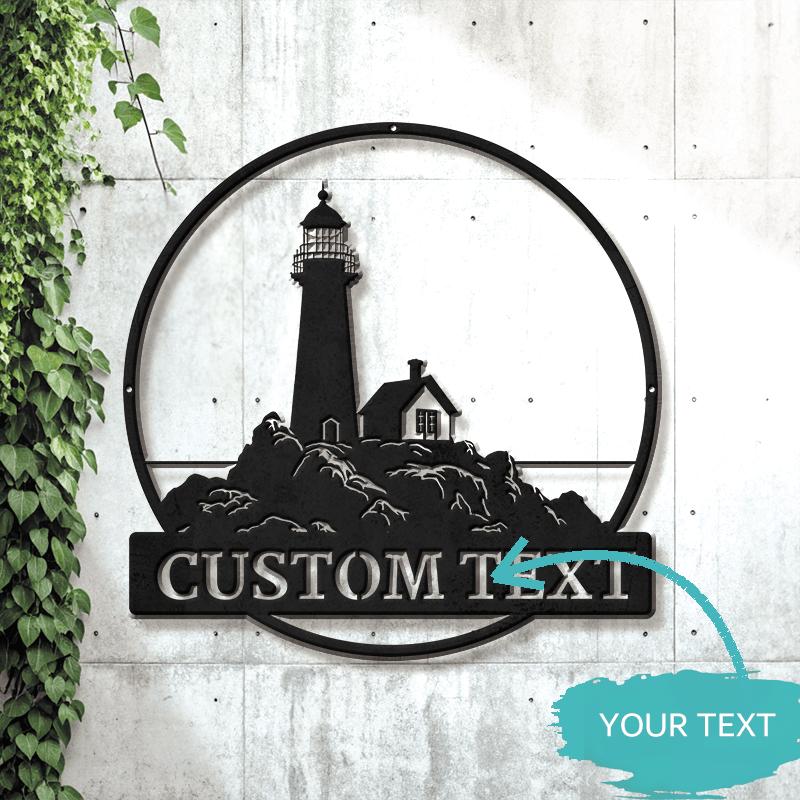 

Tin Sign Beach Theme Coastal Decor Personalized Wall Art Indoor Outdoor Hanging Sculpture