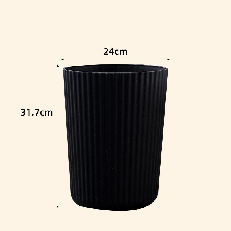 Trash Can Plastic Wastebasket Round Garbage Container Bin for Bathroom Kitchen Bedroom Home Office College Dorm