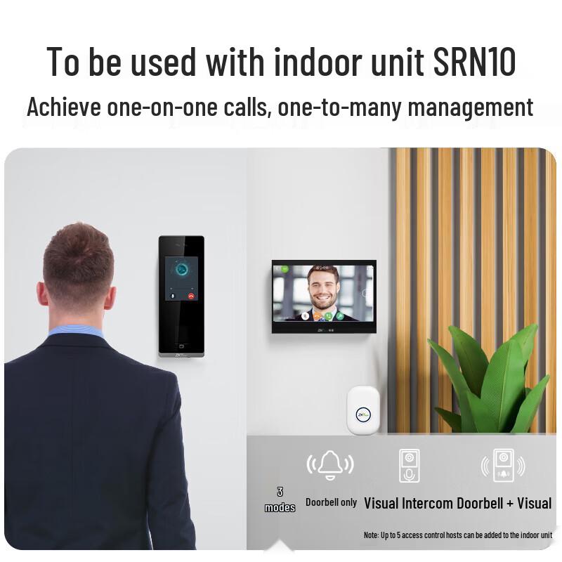 ZKTeco zFace1200 Dynamic Face Recognition Access & Time Attendance System CN Plug (adapter Included)