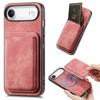For iPhone Air Case Compatible with MagSafe Leather Back Cover with Detachable Card Holder