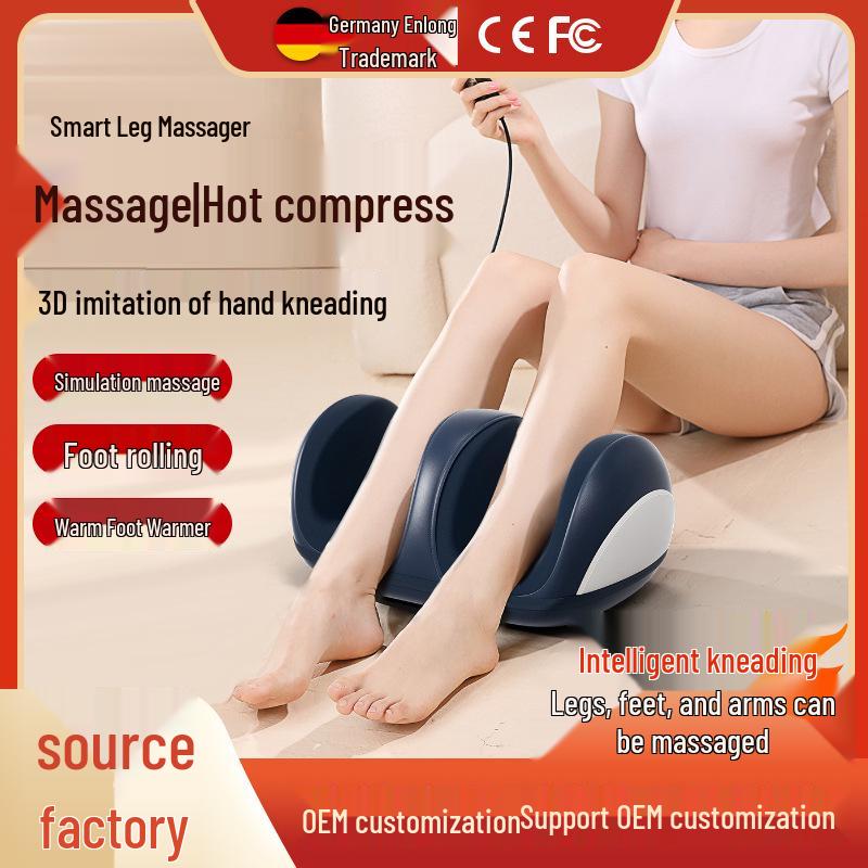 Automatic Foot and Calf Massager with Kneading and Heat Therapy
