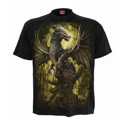 Spiral Direct Unisex Adult Oak Dragon Back Print T-Shirt