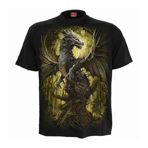 Spiral Direct Unisex Erwachsener Eiche Drachen Rückenprint T-Shirt
