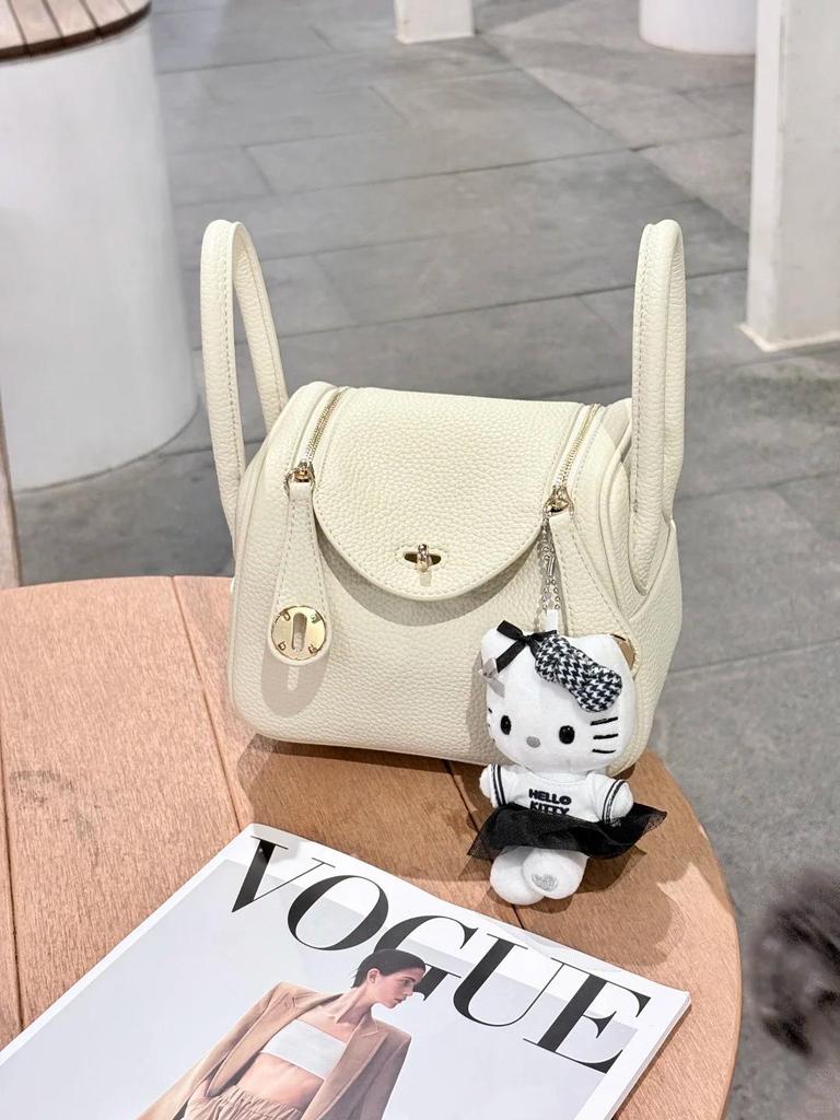 2025 Togo Leather Lindy Shoulder & Crossbody Bag: High-End Genuine Cowhide Women's Handbag