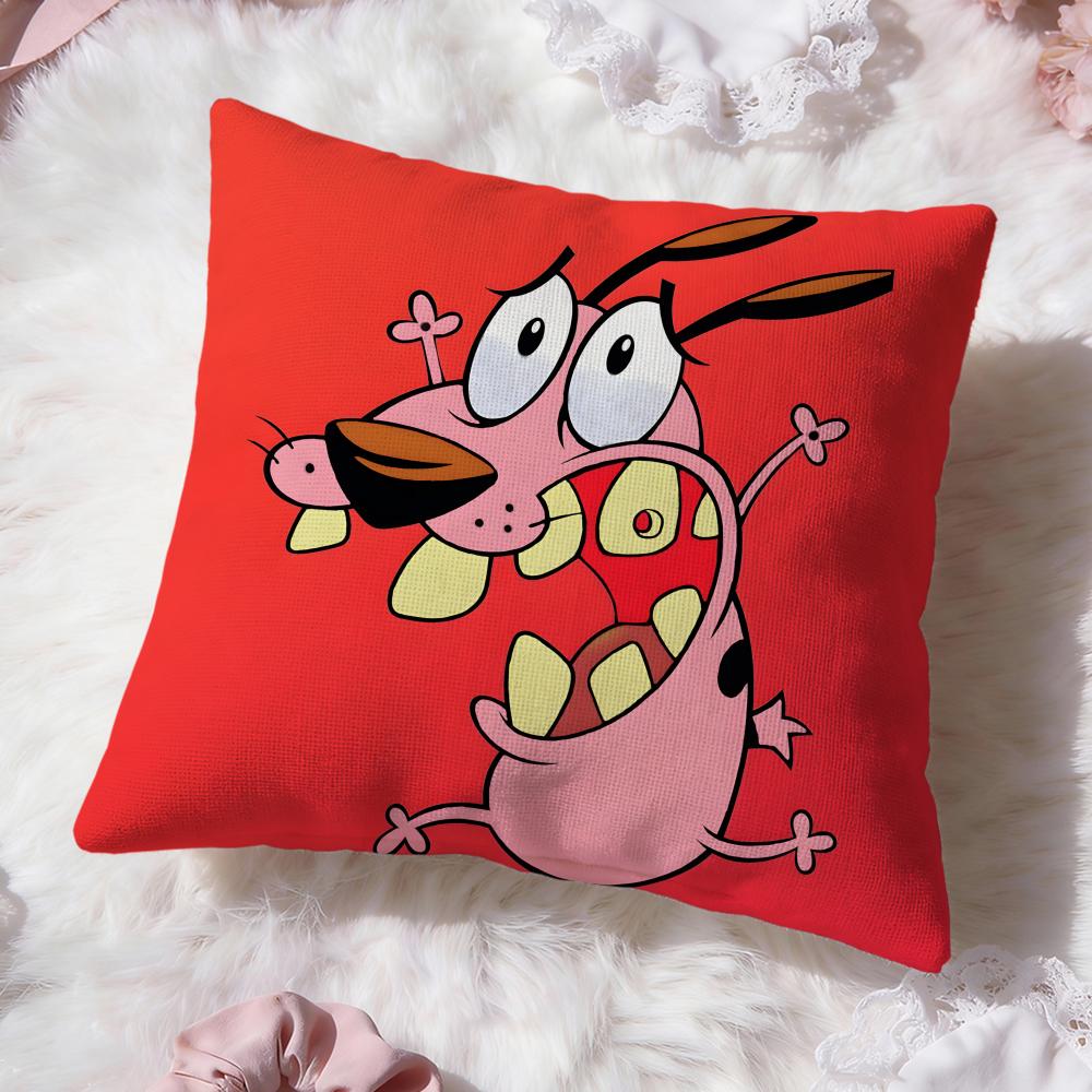 Courage the Cowardly DogS Cushion Cover Premium Comfort Reversible Pillow Cove -Two in One Design for Any Room & Car Interior