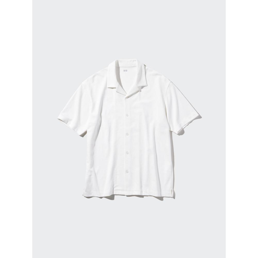

Uniqlo Airism Хлопковая рубашка-поло с открытым воротником и коротким рукавом 41 YELLOW/MEN M