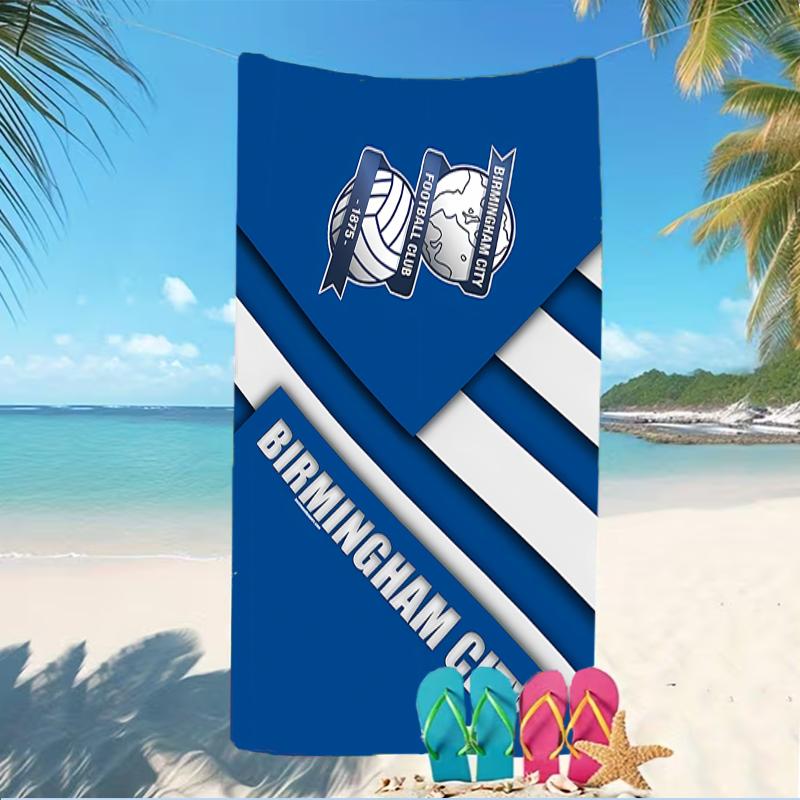Beach Towel with BIRMINGHAM CITY LOGO Pattern - soft,absorbent,machine washable Lightweight&Modern,swimming,Travel Essentials
