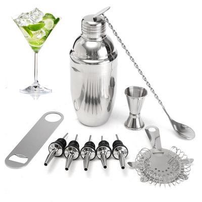 10Pcs Cocktail Shaker Set With Jigger Mixer Bar Drink Bartender Tool Accessories