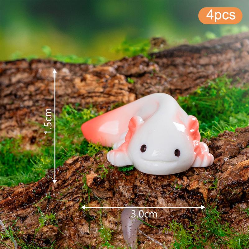 

4 шт. Милая мультяшная саламандра, смола, миниатюрная фигурка, украшение, сделай сам, аксессуары для украшения дома, кавайное украшение для рабочего стола, подарки