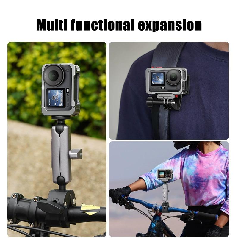 Neues Vollschutz-Rahmengehäuse für DJI OSMO ACTION 6 mit Cold Shoe 1/4-Loch Metallkäfig-Halterung Aluminiumlegierungsschale