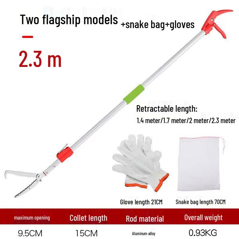 Aluminum Alloy Extended Crab & Loach Pliers - Outdoor Snake Control Tool