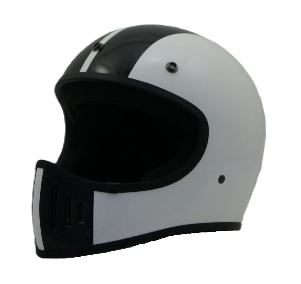 SunUp COBRA Full Face Motorcycle Size L White SM-002 Helmet, (59-60cm),